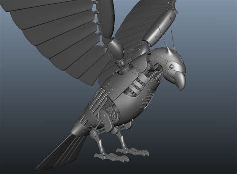 Bird-robot model 3D Model .obj .ma .mb - CGTrader.com