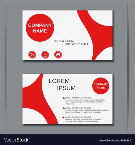 Visiting card design template Royalty Free Vector Image