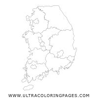 South Korea Map Coloring Page - vrogue.co