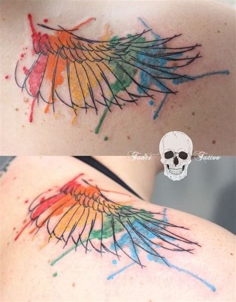 #watercolor-tattoo on Tumblr | Rainbow tattoos, Tattoos, Wings tattoo