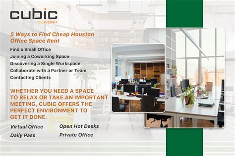 5 Ways to Find Cheap Houston Office Space Rent | Cubic Co Work Space ...