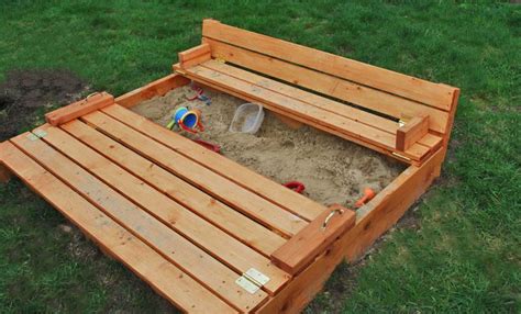 Sand Box with Built-In Seats | Ana White