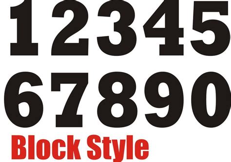 Black numbers for clipart free image download