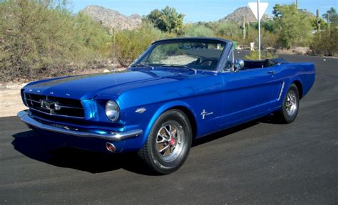 Blue 1965 Ford Mustang Convertible