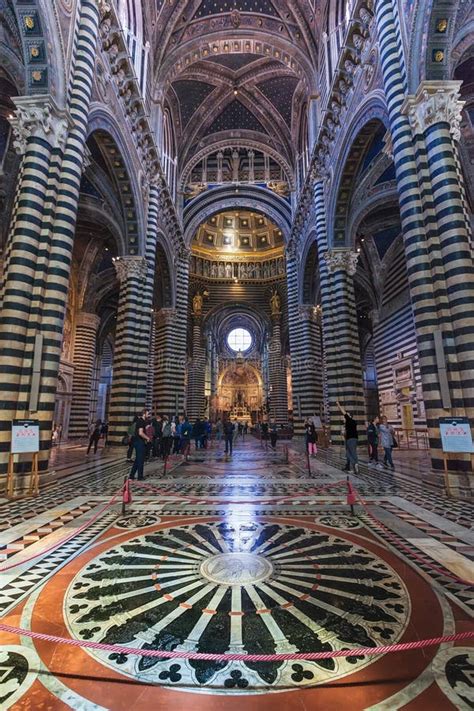 Interior O Siena Cathedral Duomo Di Siena, Medieval Church, it Editorial Image - Image of dome ...