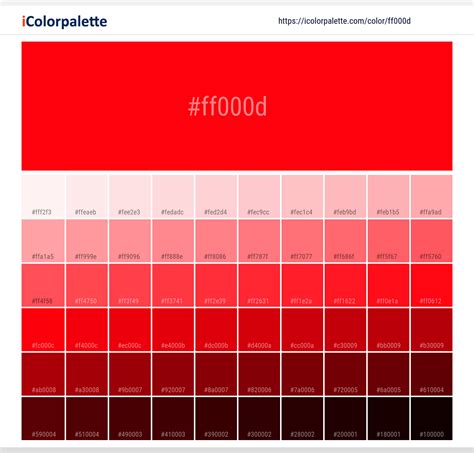 Bright Red Color | ff000d information | Hsl | Rgb | Pantone