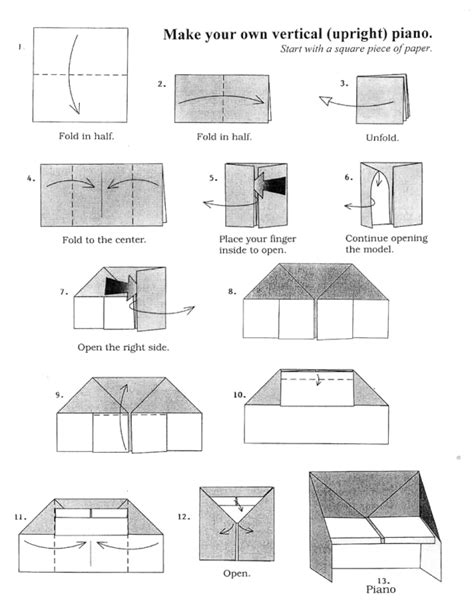 Jelia's Music Playground: How to Make Piano Origami