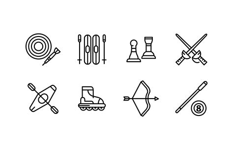 Sport Equipment Icon Pack 166436 Vector Art at Vecteezy