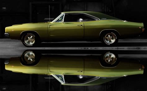 Online crop | vintage green coupe, car, green cars, Dodge Charger ...