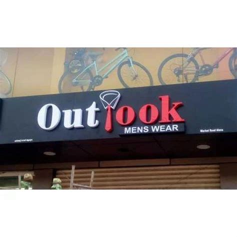 Acrylic Shop Sign Board at Rs 1400/square feet in Aluva | ID: 20409232148