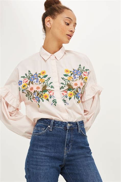 Floral Embroidered Shirt - New In Fashion - New In - Topshop | Floral ...