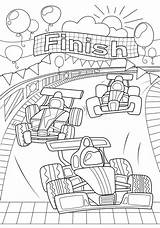 Race Car Track Coloring Pages For Kids sketch template