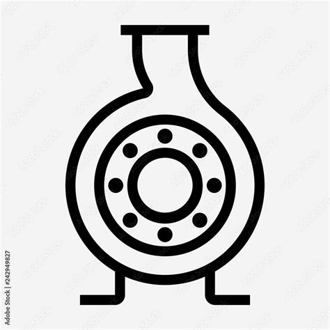 Outline centrifugal pump pixel perfect vector icon Stock Vector | Adobe Stock