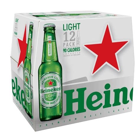 Heineken Light Premium Malt Lager Beer - 12pk/12 Fl Oz Bottles : Target