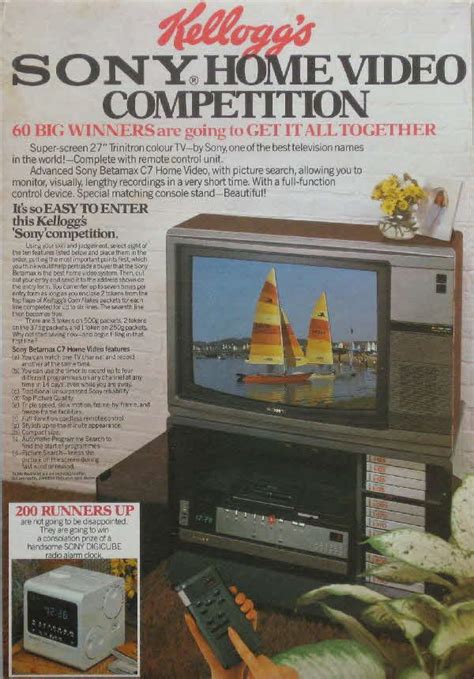 Sony Betamax C7 and 27” Trinitron advert | Vintage advertisements, Old ...