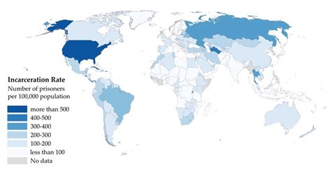 Incarceration Rate by Country (2640x1440) : MapPorn