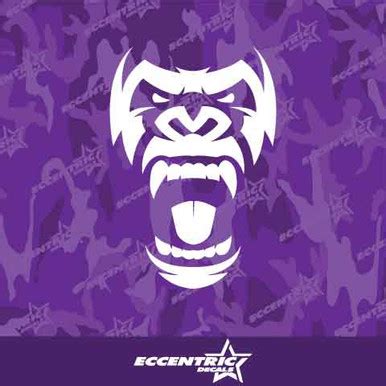 Gorilla Face Vinyl Decal Sticker - Eccentric Decals