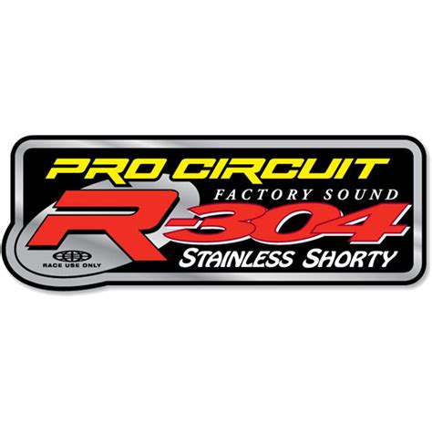 Pro Circuit NEW Mx R304 Shorty Replacement Motocross Silencer Decal ...