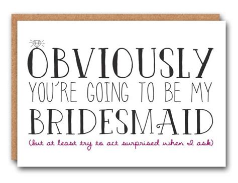 Funny Bridesmaid Card, Bridesmaid Ask Card, Bridesmaid Card, Bridal ...