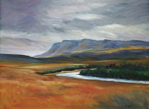 Montana Landscape Painting by David West - Fine Art America