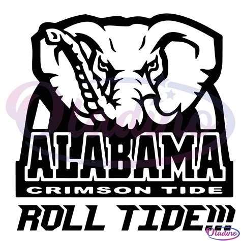 Bama Girl Houndstooth Monogram Elephant Roll Tide Alabama SVG And DXF ...