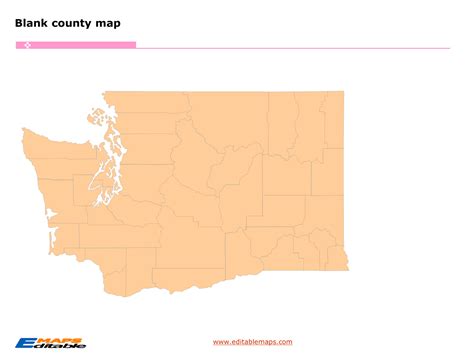 Washington county map - Editable PowerPoint Maps