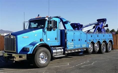 Clark’s Towing, San Jacinto CA - 2016 Kenworth T800 w/ B&B 50 ton wrecker | Tow truck, Towing ...