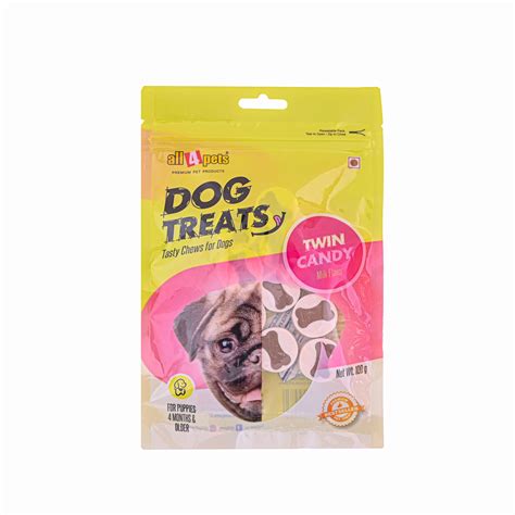 All4pets Twin Candy Milk Flavour-100gm | Best Dog Treats | Buy Online