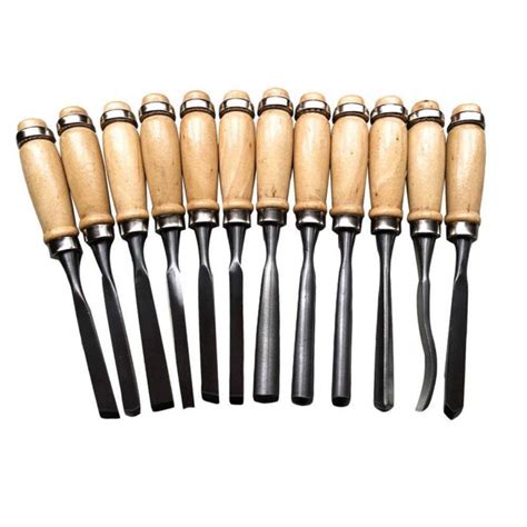 Hemi Professional Wood Carving Chisel Set - 12 Piece Sharp Woodworking Tools