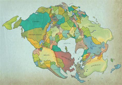 Pangea Map With Greenland