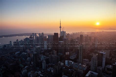 Aerial Photo | Toronto skyline at sunset