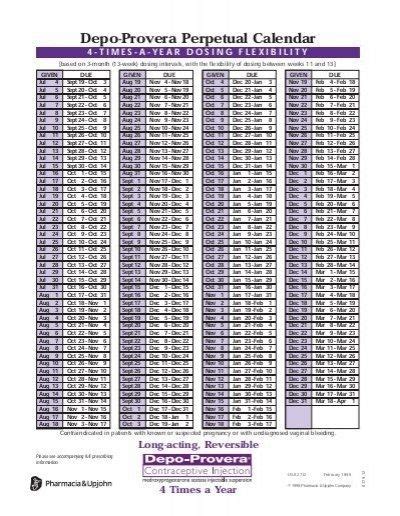 an image of a printable depo - proven calendar for the 4 year period