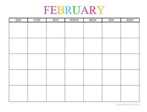 Free Printable Blank Monthly Calendars – 2020, 2021, 2022, 2023+ | Free calendar template ...