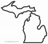Michigan Upper Peninsula Stencil Sketch Coloring Page sketch template