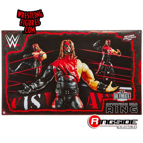 WWE Attitude Era Real Scale Wrestling Ring Playset w/ Kane Ultimate ...