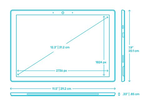 Microsoft Surface Pro 7 Dimensions & Drawings | Dimensions.Guide