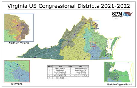 State Political Maps: Virginia