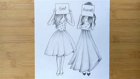 Friendship Drawings In Pencil