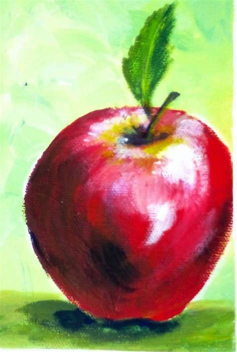 Painting an Apple involves learning shading, color mixing; skill novice ...