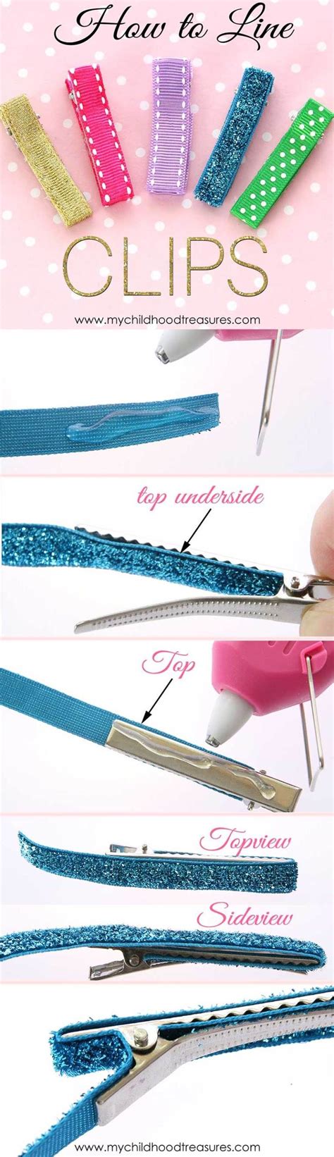 How to Line an Alligator Clip - DIY Hair Clips | Hair clips diy, Diy ...