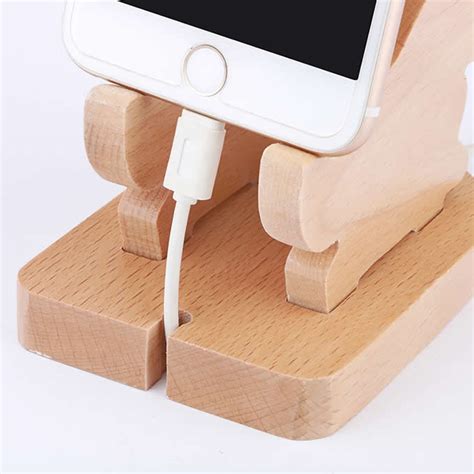 Wooden Animal Cell Phone Stand Charging Dock Holder - FeelGift