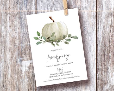 Friendsgiving Invitation Printable Editable Template Corjl | Etsy