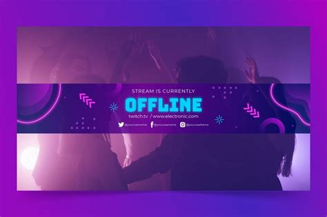 Free Vector | Electronic music event twitch background