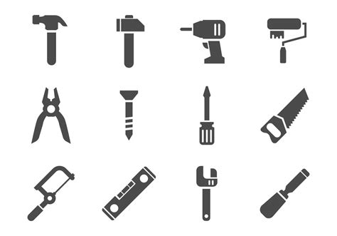 Work Tools Icons Vector 130346 Vector Art at Vecteezy