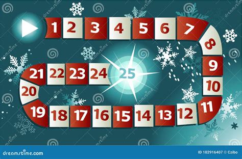 Christmas Game with Advent Calendar Stock Vector - Illustration of winter, star: 102916407