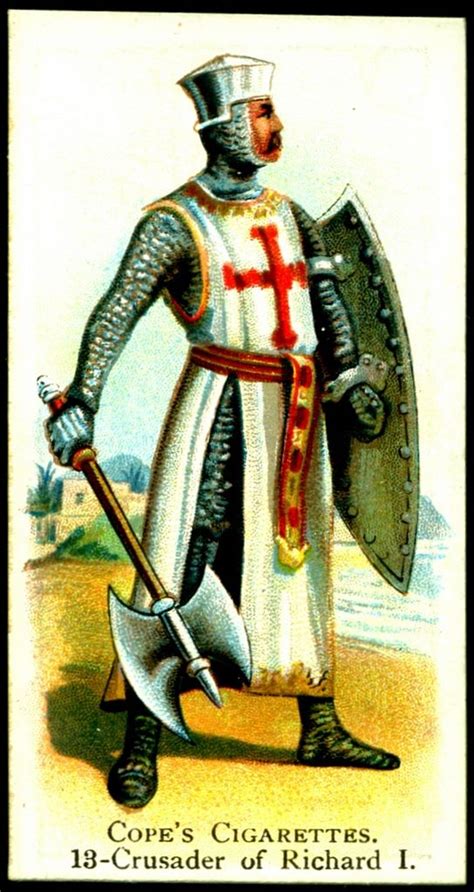 Cigarette Card - Crusader of Richard I | King richard i, King richard ...