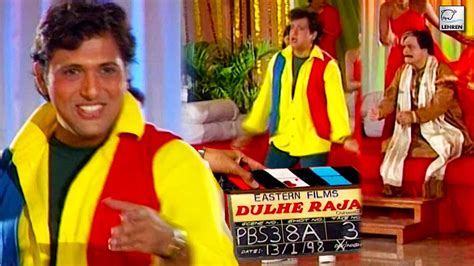 Govinda And Kader Khan Shooting For "Dulhe Raja" (1998)