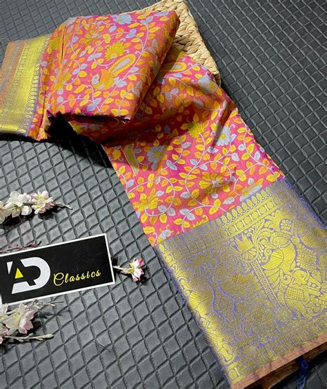 Printed Raw Silk Sarees