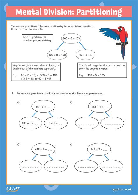 multiplication worksheets k5 learning - division through partition ...