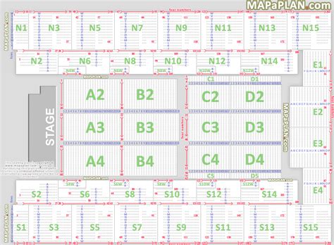 Wembley OVO Arena London seating plan - Detailed seat numbers chart ...